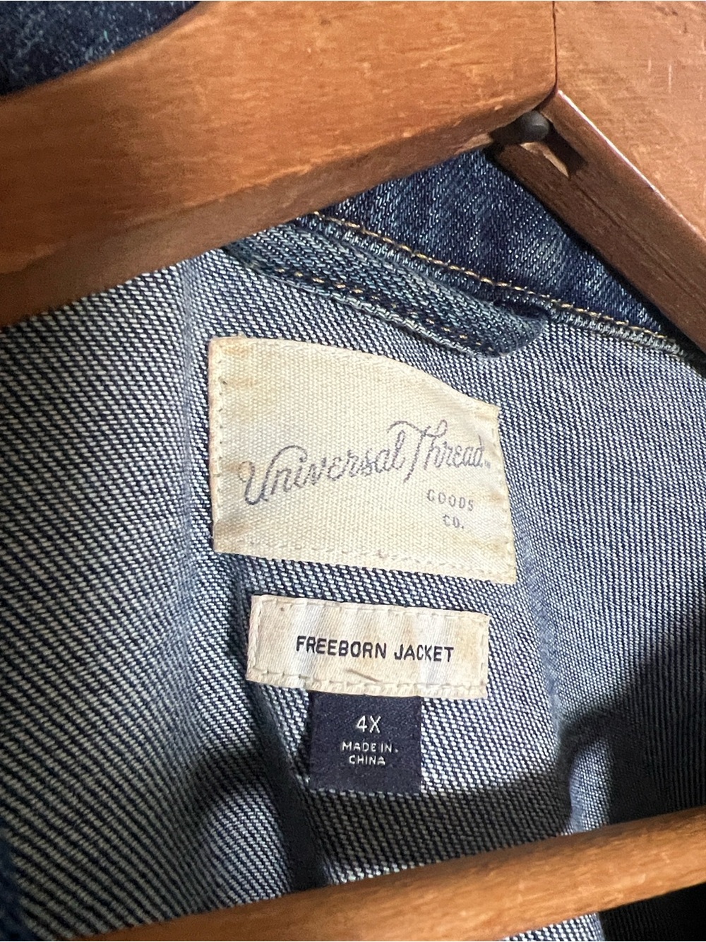 Universal Thread Classic Blue Denim Jacket 4X - Picture 2 of 5